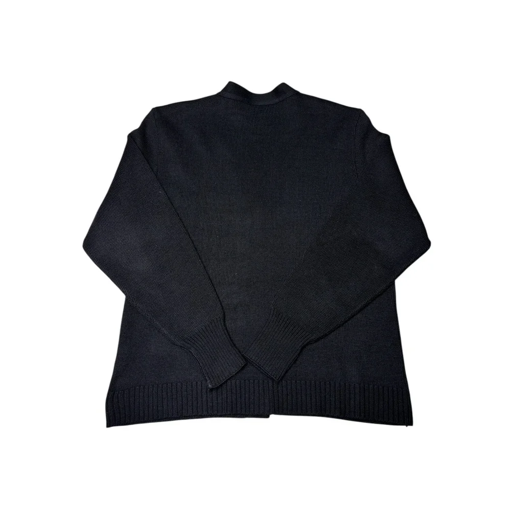 Military Equipment Corporation of America Black Wool Blend V‎ Neck Cardigan 44R